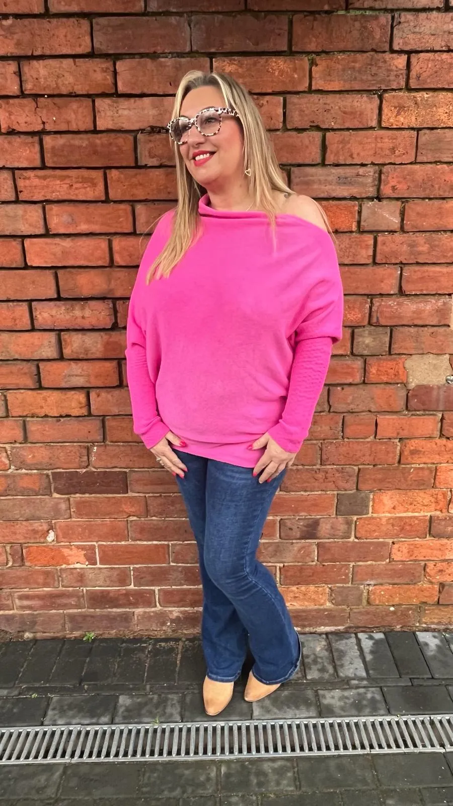 AMIE Asymmetric Wide Neck Jumper