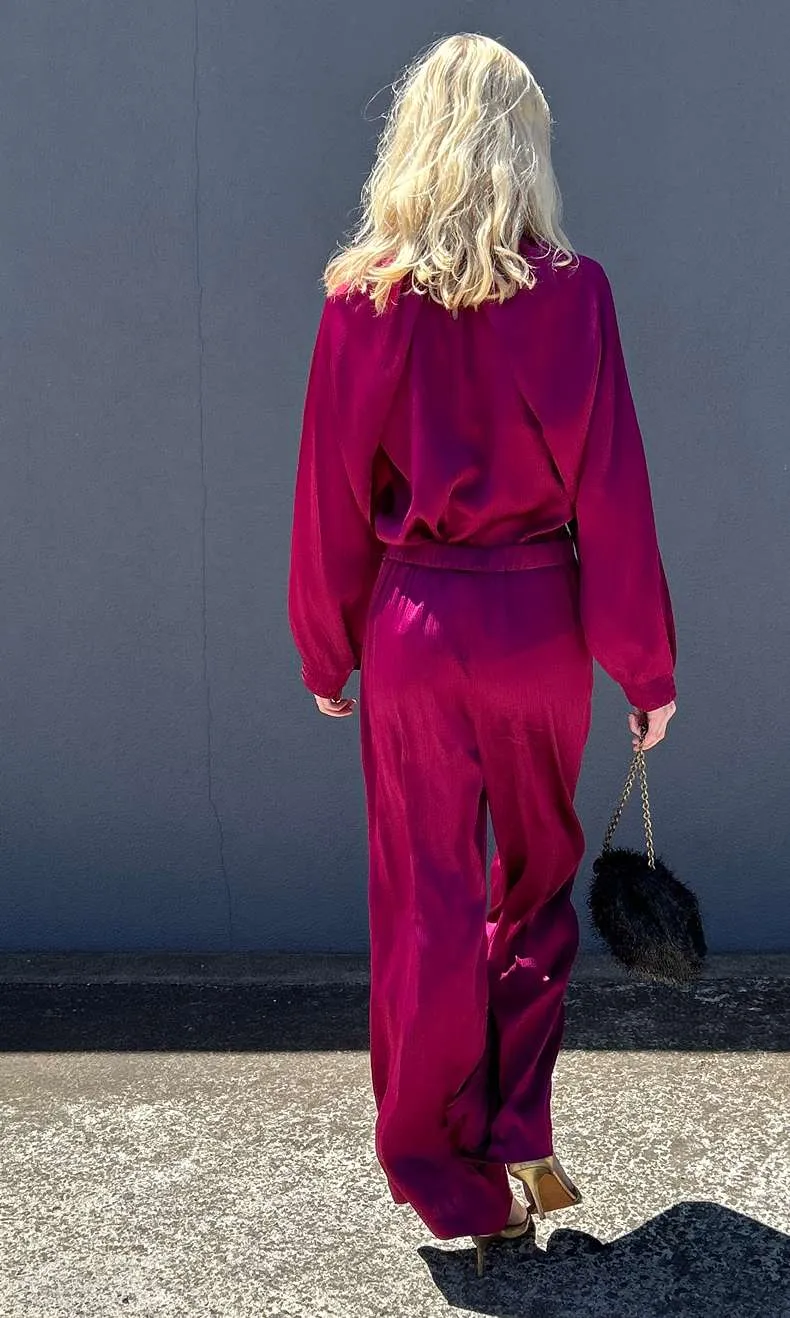 Beatrice Starlight Trouser -Magenta