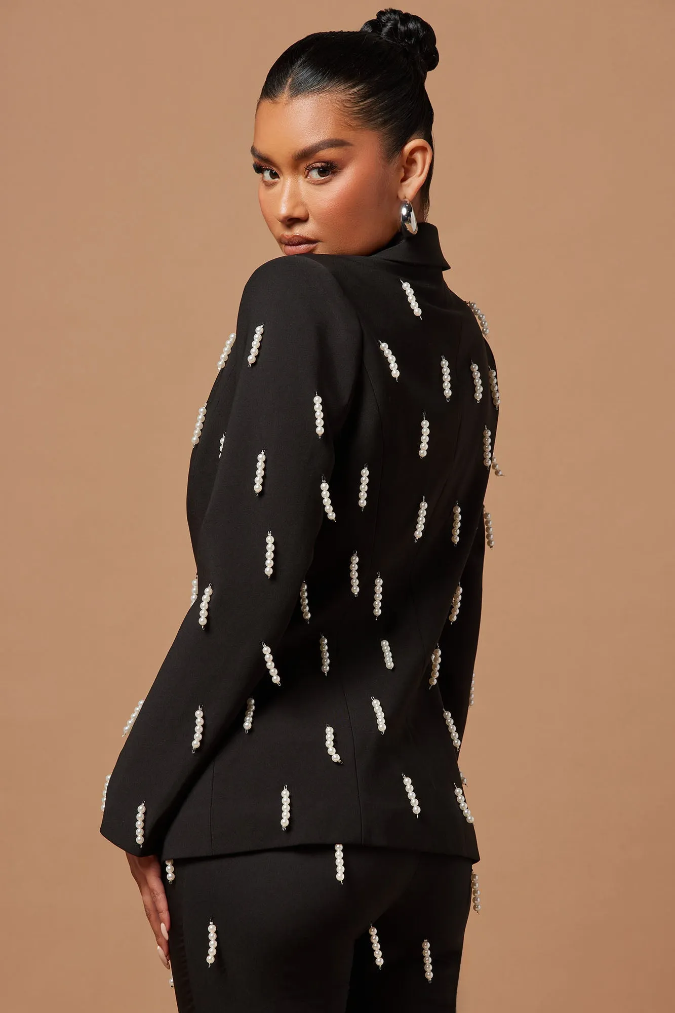 Bella Embellished Blazer - Black