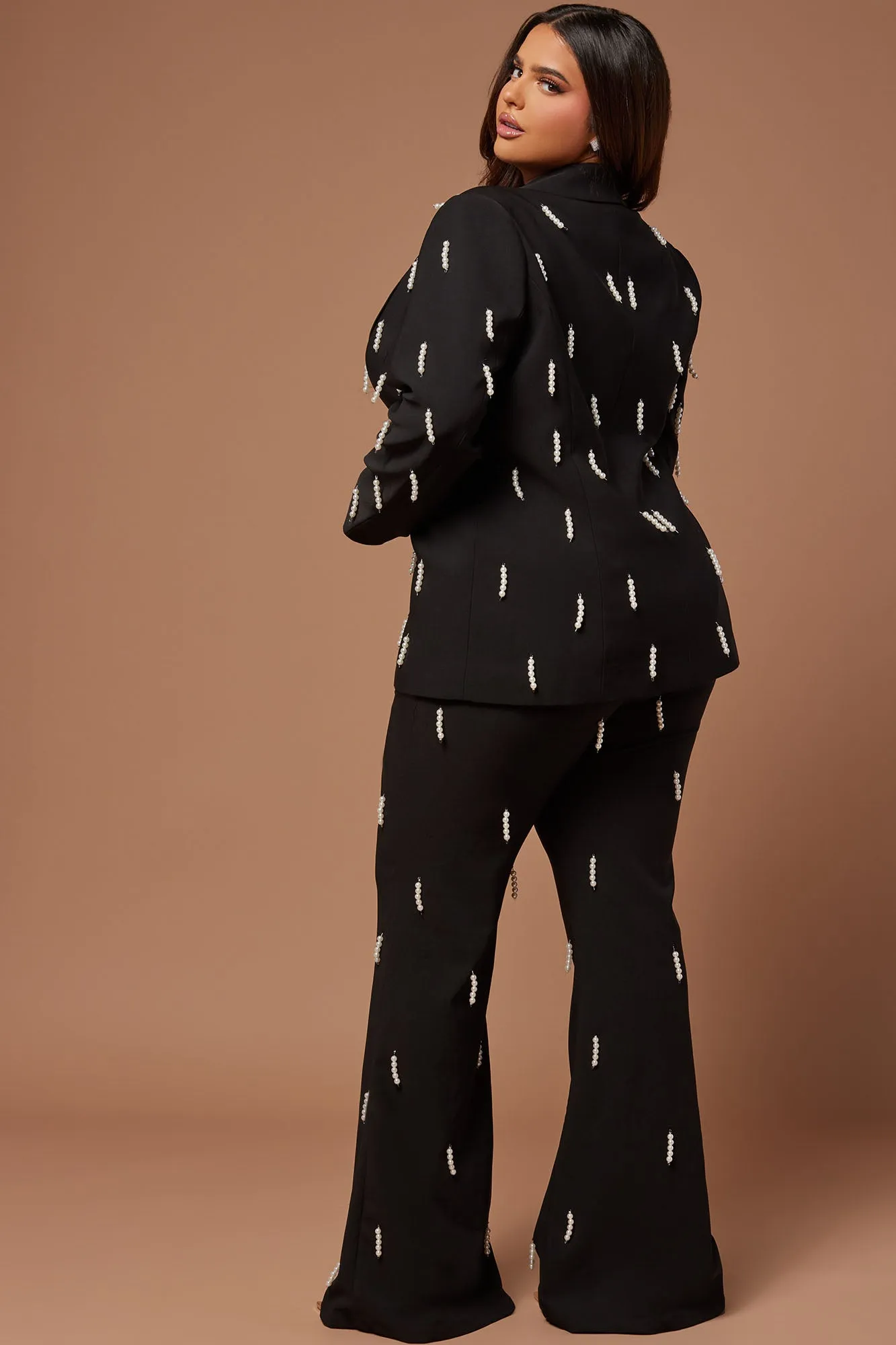 Bella Embellished Blazer - Black