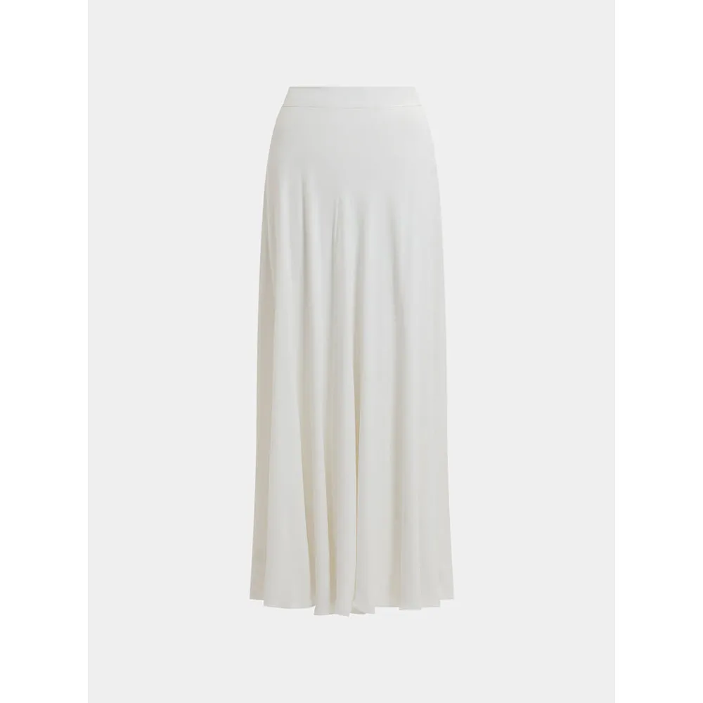 Bouji Demi Flared Midi Skirt White
