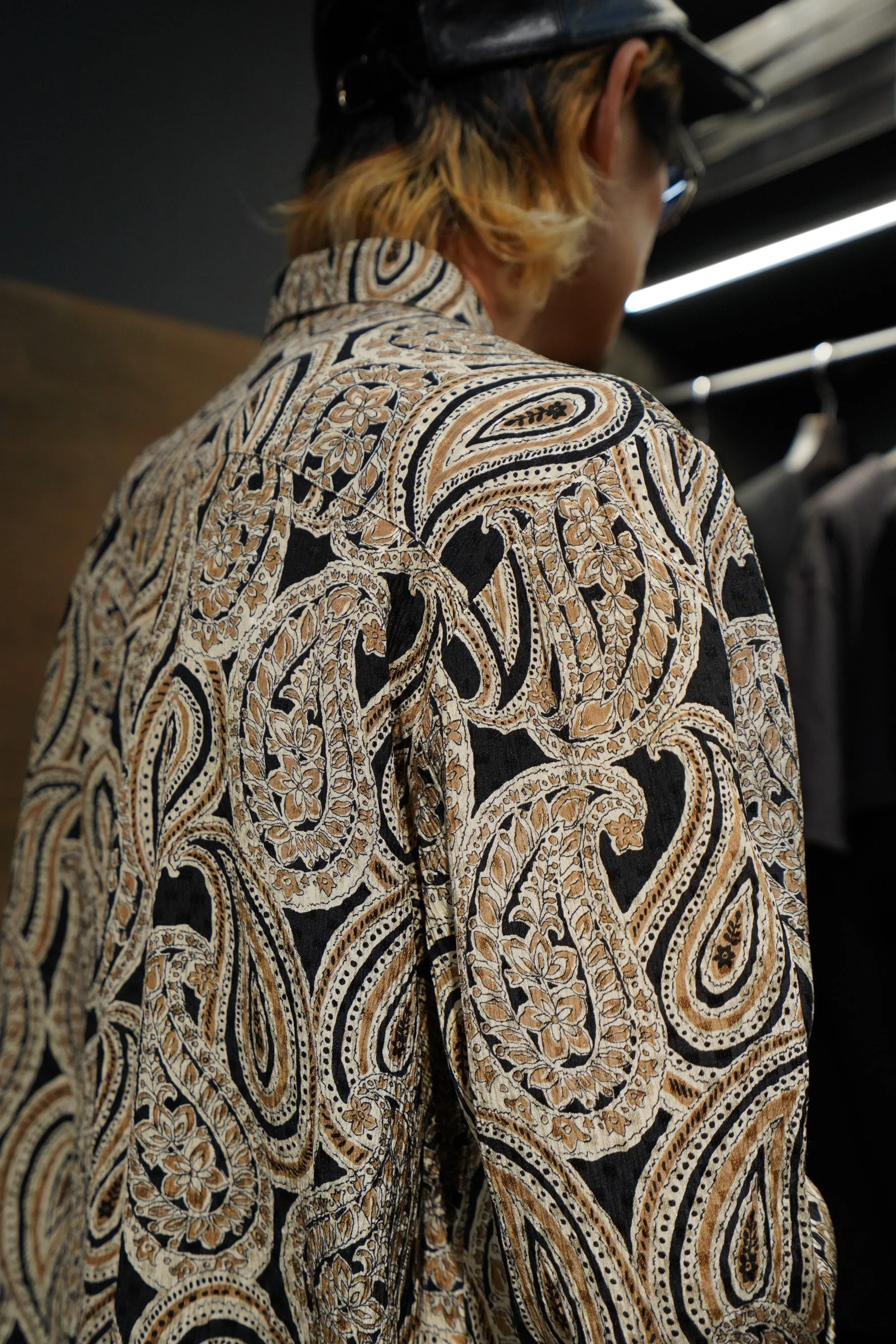 CELINE Paisley Silk Shirts(BLACK)