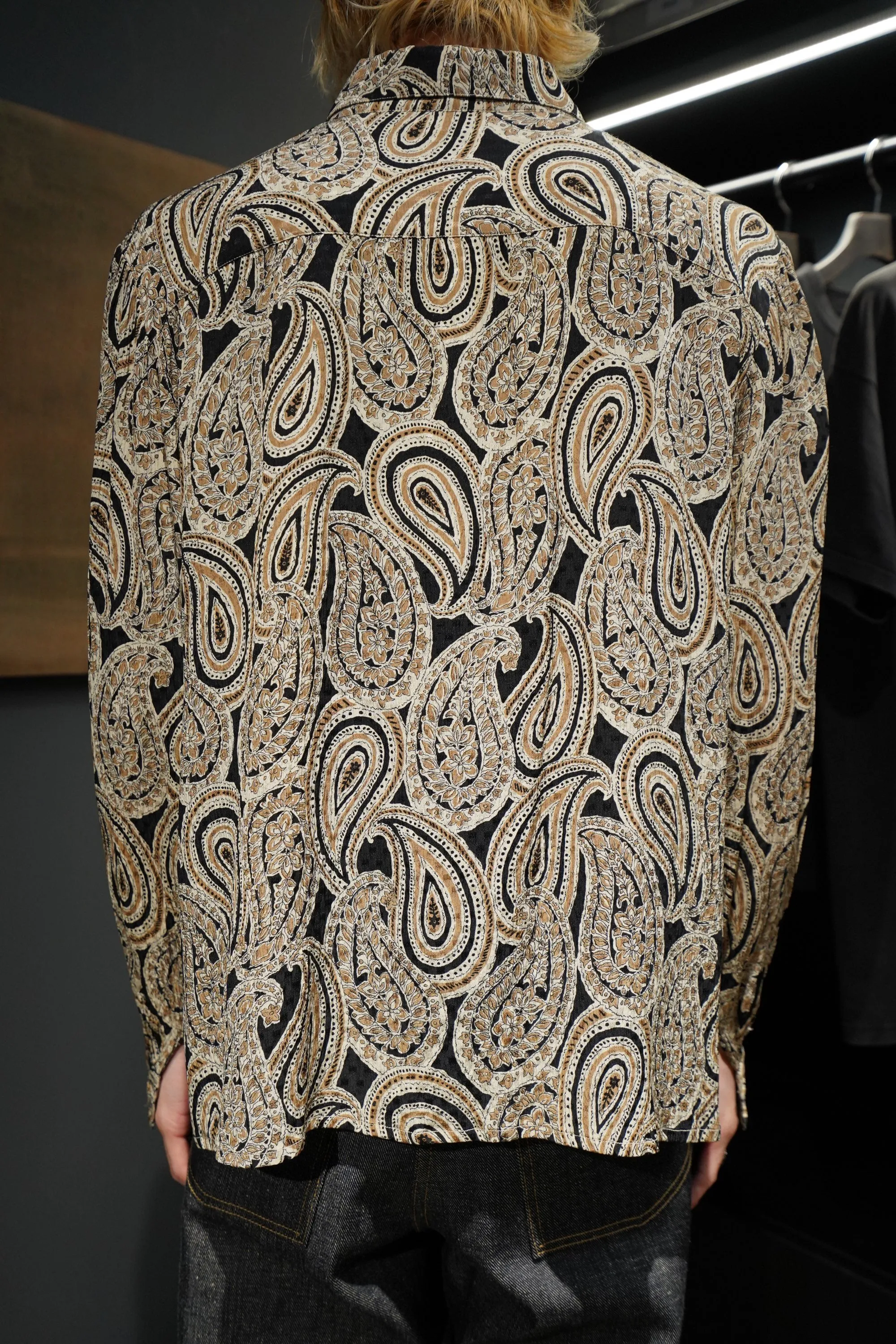 CELINE Paisley Silk Shirts(BLACK)