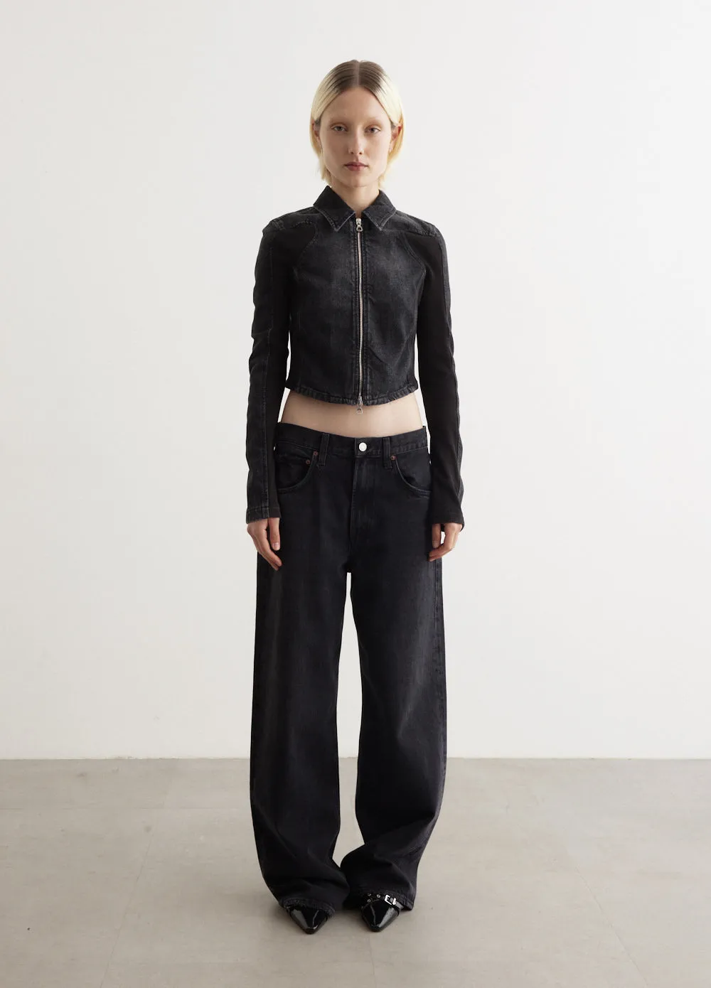 De-Sylen-S Giacca Fitted Panelled Denim Jacket