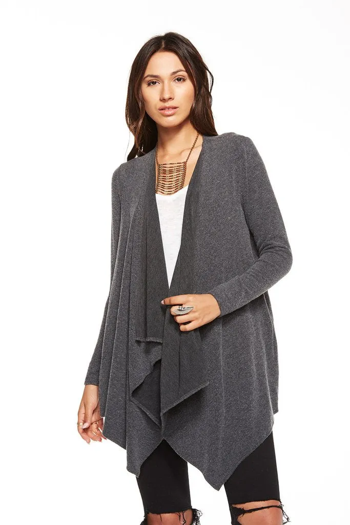 DRAPE FRONT CARDIGAN