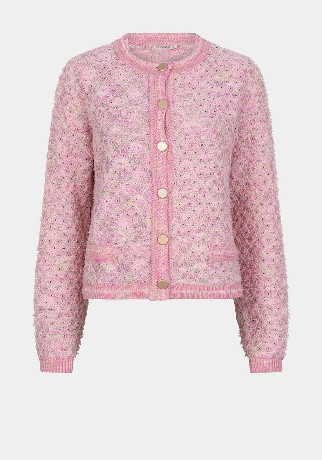 Esqualo Rose Cardigan Fancy Knit Cardigan