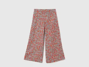 Floral Print Regular Fit Trousers