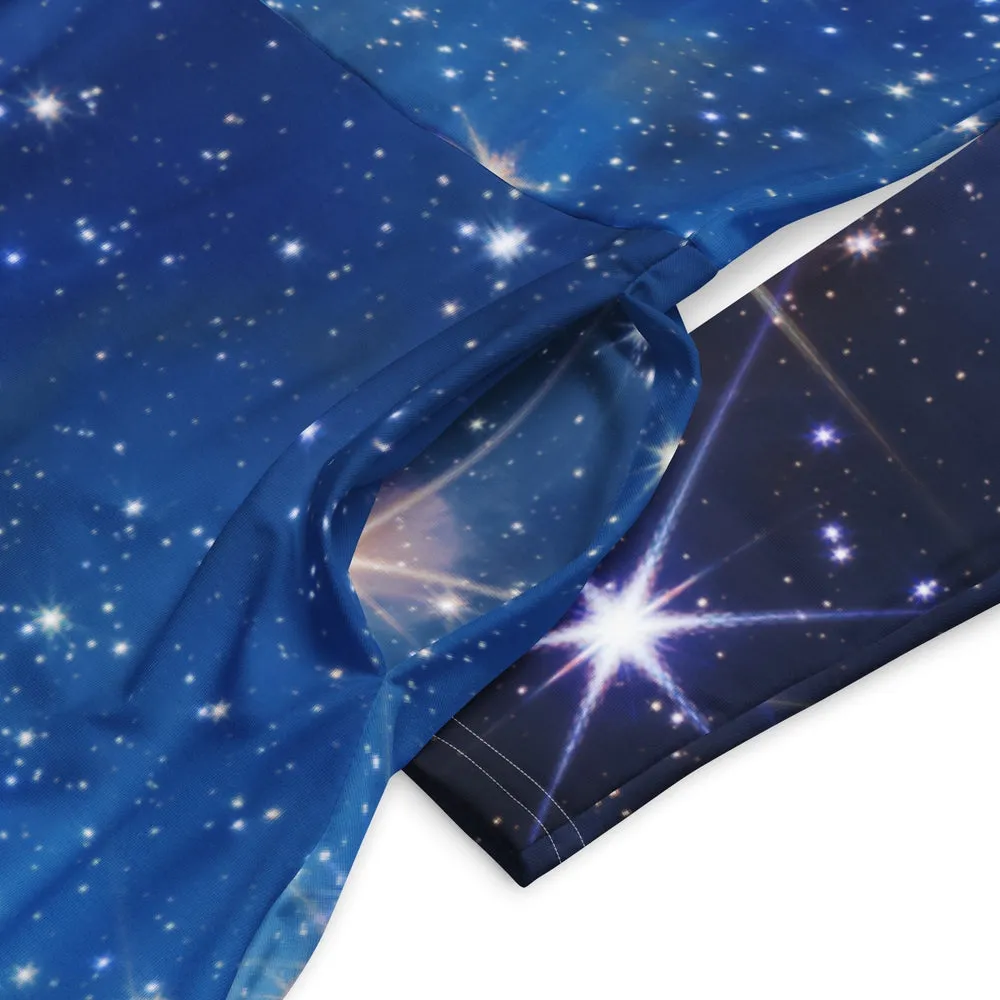 JWST Carina Nebula Long-Sleeve Midi Dress with Pockets