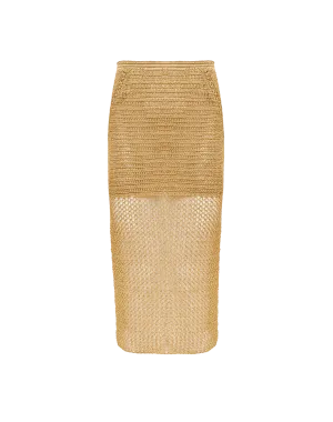 Knit Nikolas Midi Skirt - Moonstone