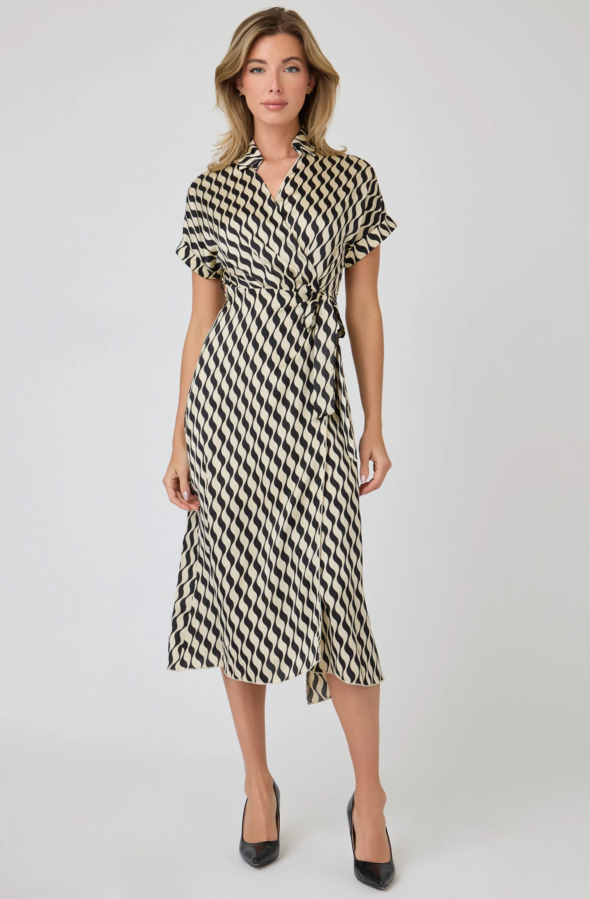 Printed Wrap Dress
