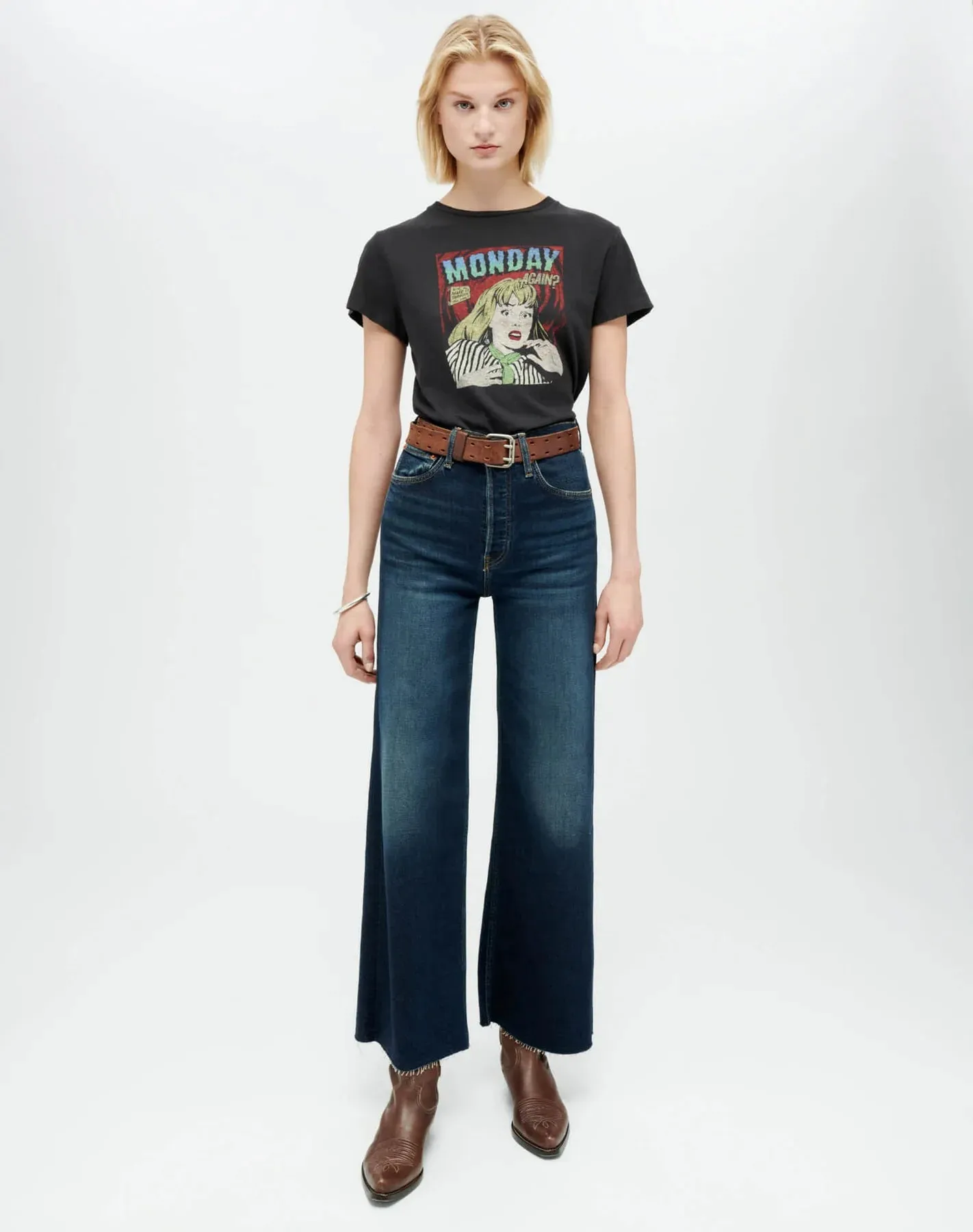 Re/Done High Rise Wide Leg Crop - barely worn