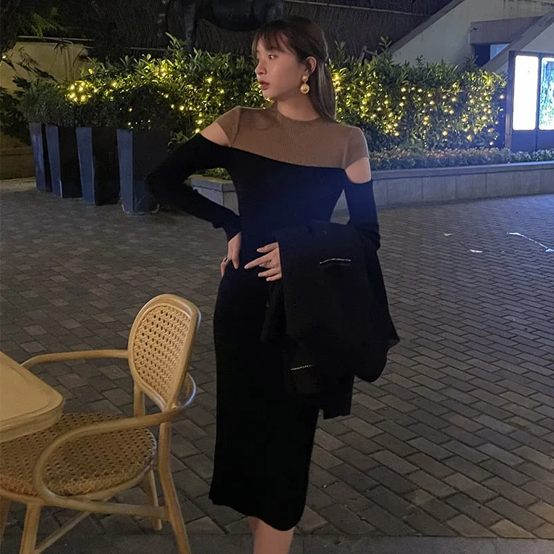 Vintage Sweater Graceful Knitted Dress