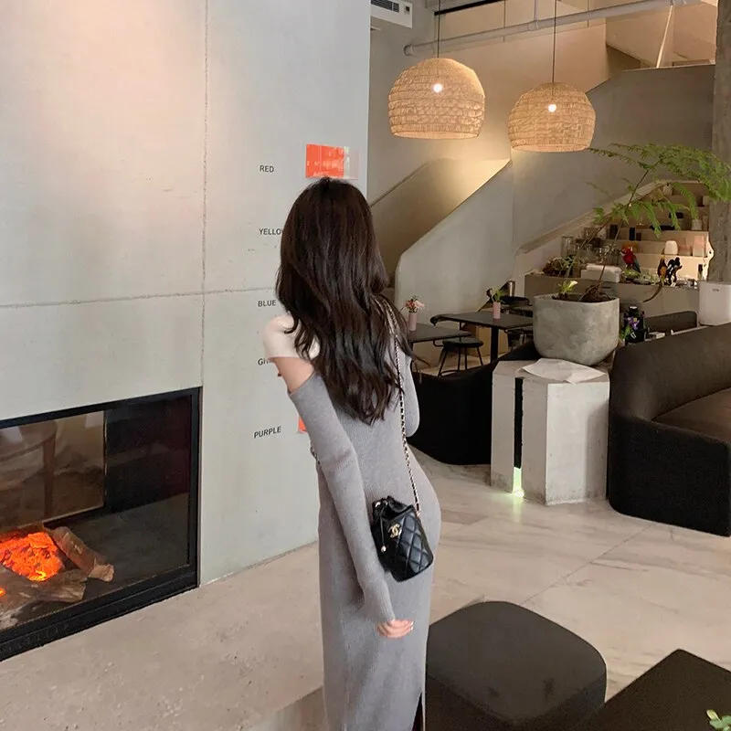 Vintage Sweater Graceful Knitted Dress