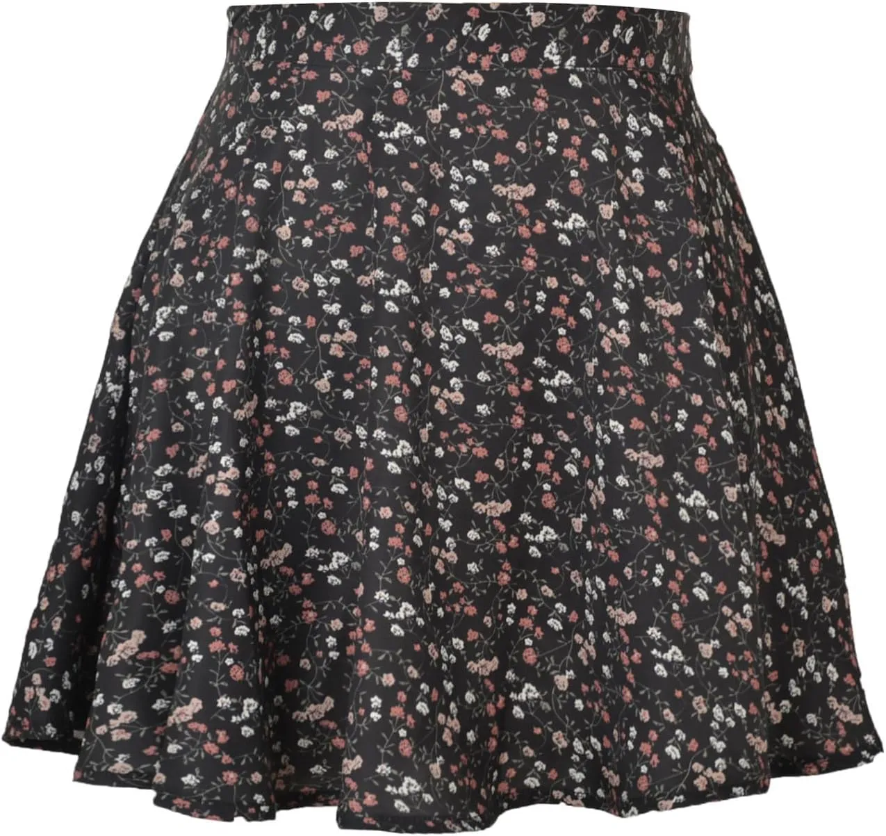 Women Boho Cute Mini Skirt Zip Up High Waist Flowy A-Line Skirts Summer Fashion Versatile Casual Flared Skater Skirt